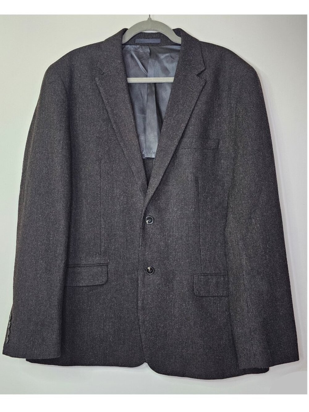 French Connection Textured Tweed Style Wool Blend Blazer Jacket Sport Coat XL